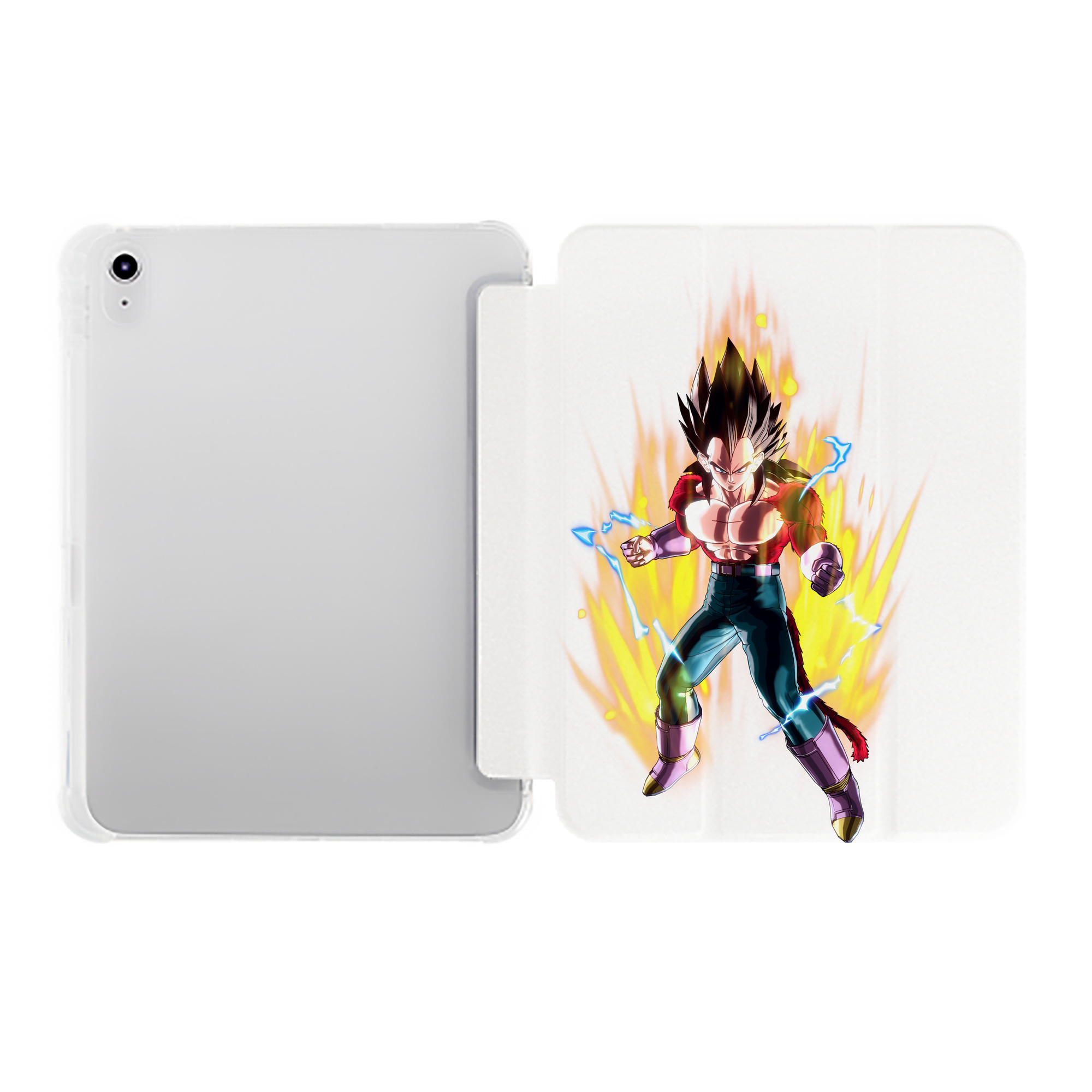 （画像用） ドラゴンボール ベジータ四世（Bejīta Yonsei）DRAGON BALL Vegeta IV IPad ケース ペン収納付き 三つ折りスタンド PUレザー×シリコン 対応機種9.5/10.5/10.9インチ
